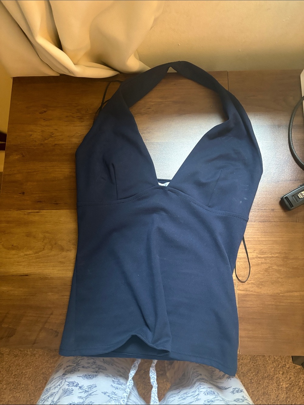 Classic Navy Halter  Top